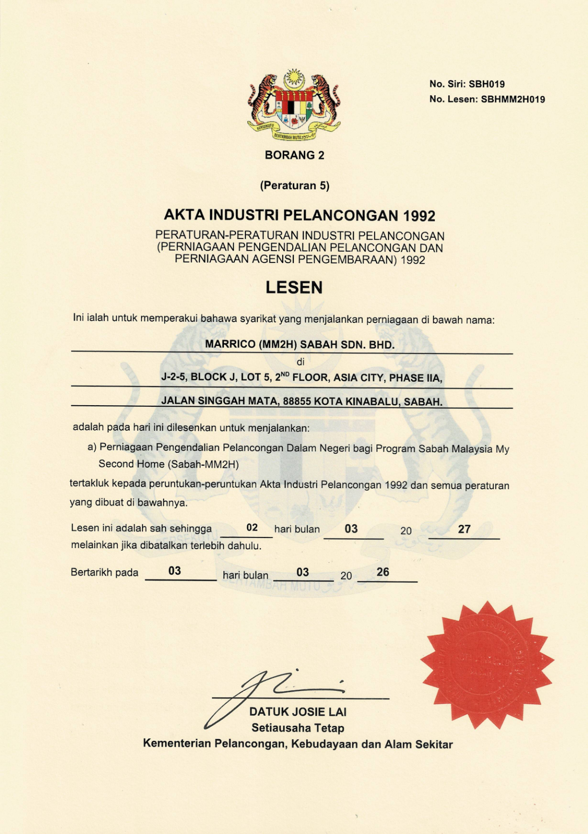 2026–2027 KEPKAS license certificate